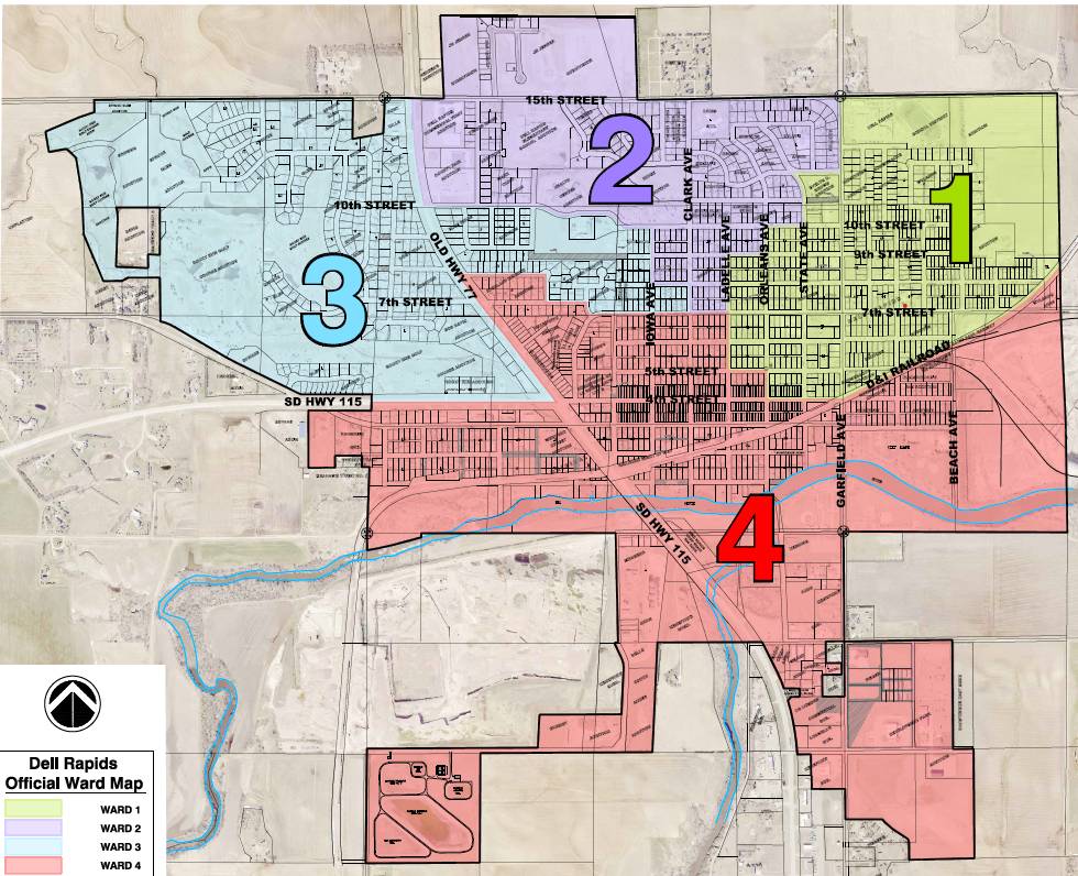 Dell Rapids Ward Map 2025